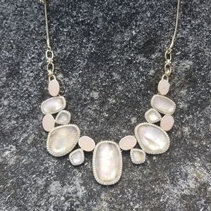 Peach colored statement necklace